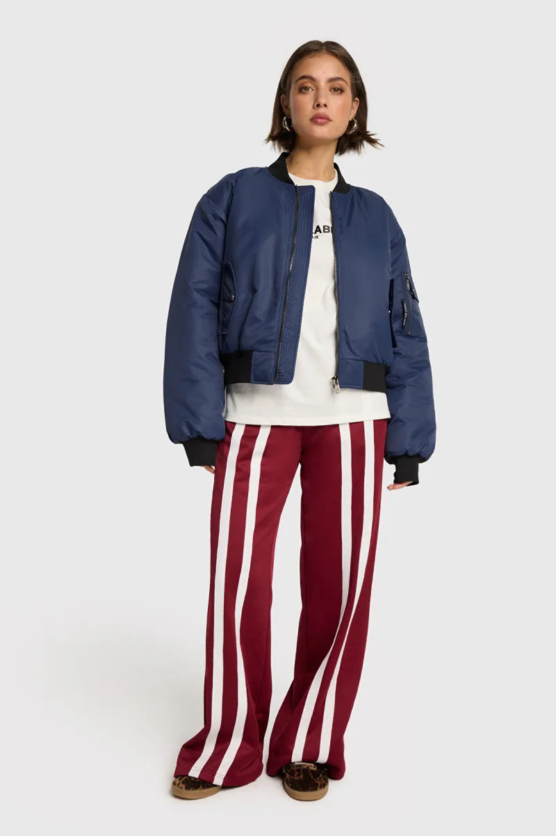 Knitted Training Sweat Pants van ALIX The Label, kleur Bordeaux