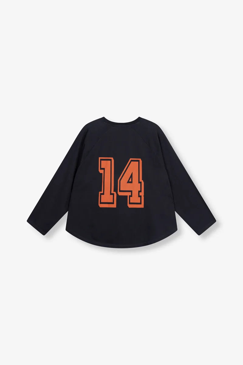 Ladies Knitted Raglan Longsleeve van ALIX The Label, kleur Charcoal