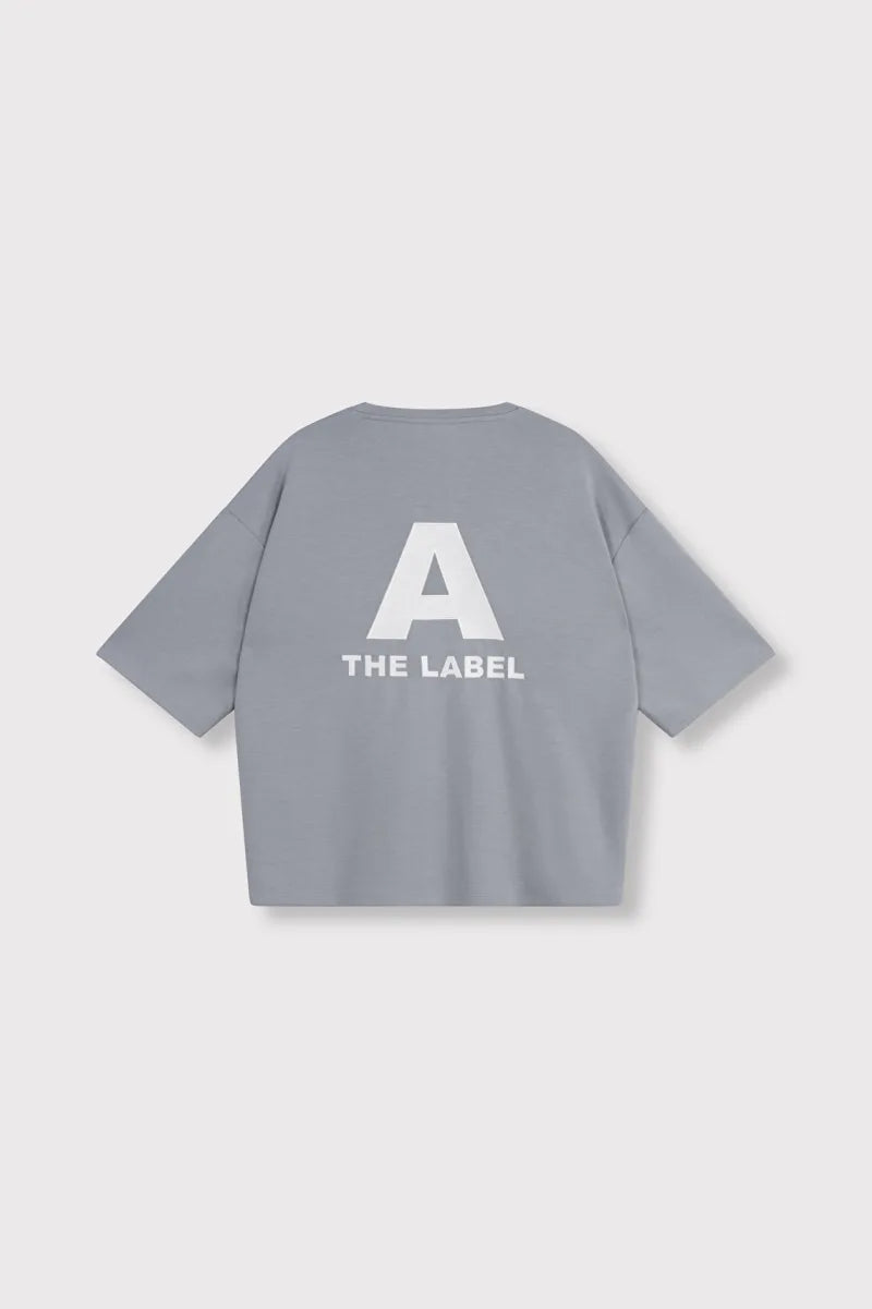Ladies Knitted Scuba V-Neck Top van ALIX The Label, kleur Light Grey