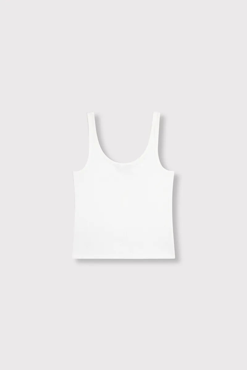 Ladies Knitted Tank Top van ALIX The Label, kleur Soft White