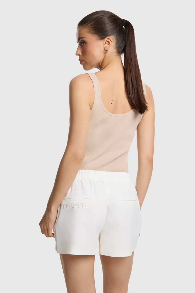 Ladies Knitted Tank Top van ALIX The Label, kleur Sand