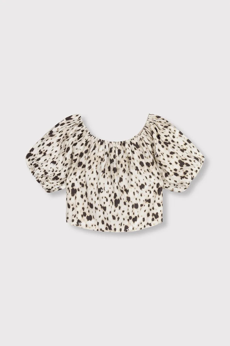 Ladies Woven Animal Balloon Top van ALIX The Label, kleur Animal