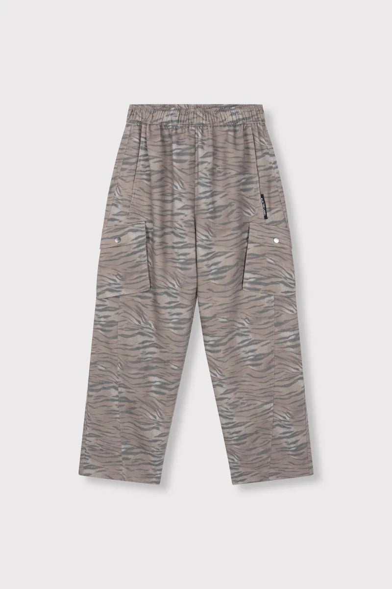 Ladies Woven Cargo Pants van ALIX The Label, kleur Animal