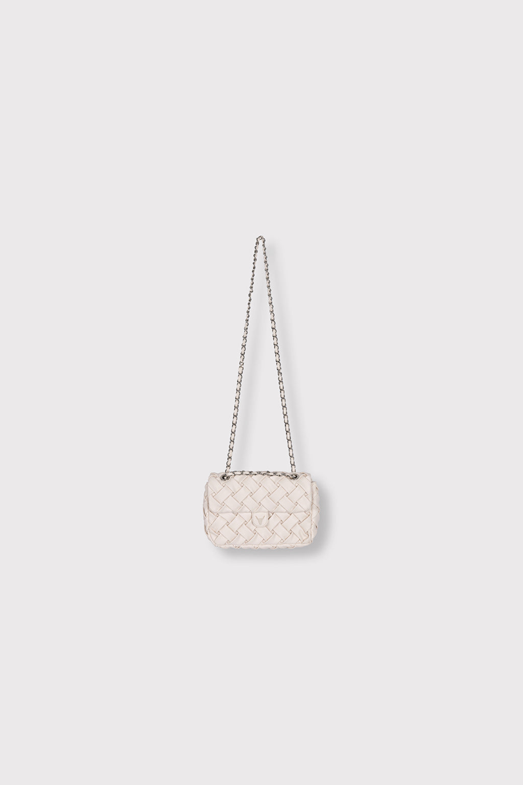 Ladies Woven Small Boucle Bag van ALIX The Label, kleur Cream