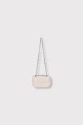 Ladies Woven Small Boucle Bag van ALIX The Label, kleur Cream