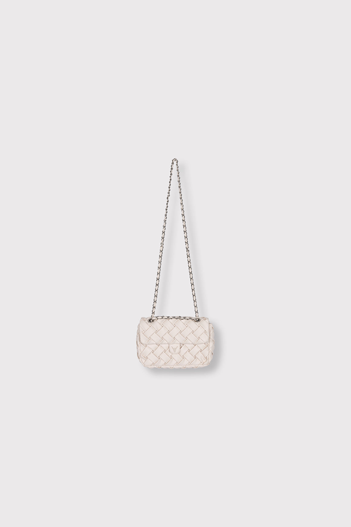 Ladies Woven Small Boucle Bag van ALIX The Label, kleur Cream