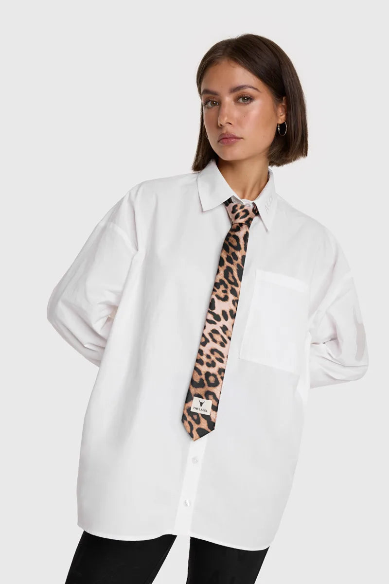 Leopard Tie van ALIX The Label, kleur Animal