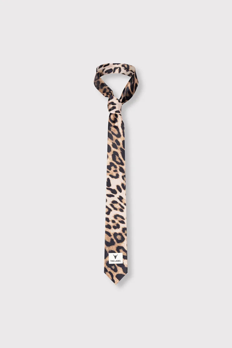 Leopard Tie van ALIX The Label, kleur Animal
