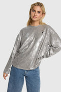 Longsleeve Top van ALIX The Label, kleur Silver