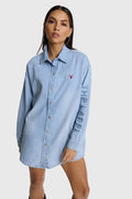 Oversized Blouse van ALIX The Label, kleur Light Blue Denim