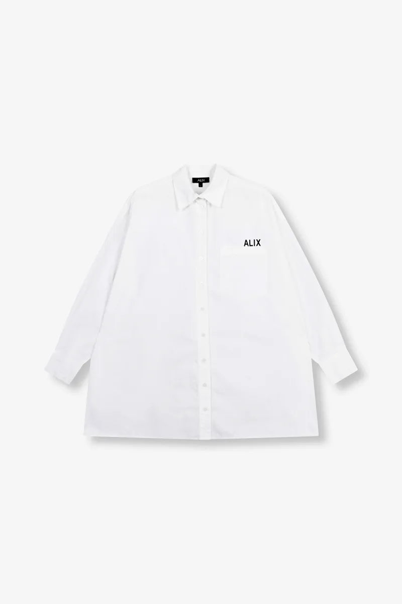 Oversized Poplin Blouse van ALIX The Label, kleur Soft White