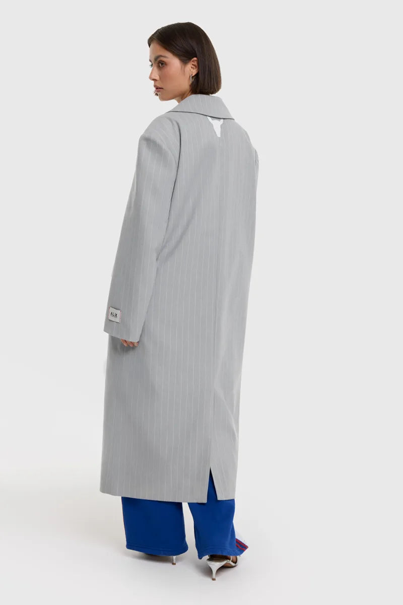 Pinstripe Coat van ALIX The Label, kleur Light Grey