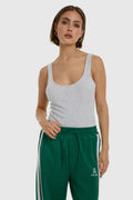 Rib Tanktop van ALIX The Label, kleur Light Grey Melange
