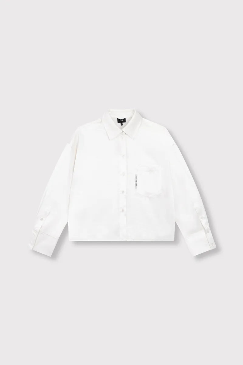 Satin Blouse van ALIX The Label, kleur Soft White