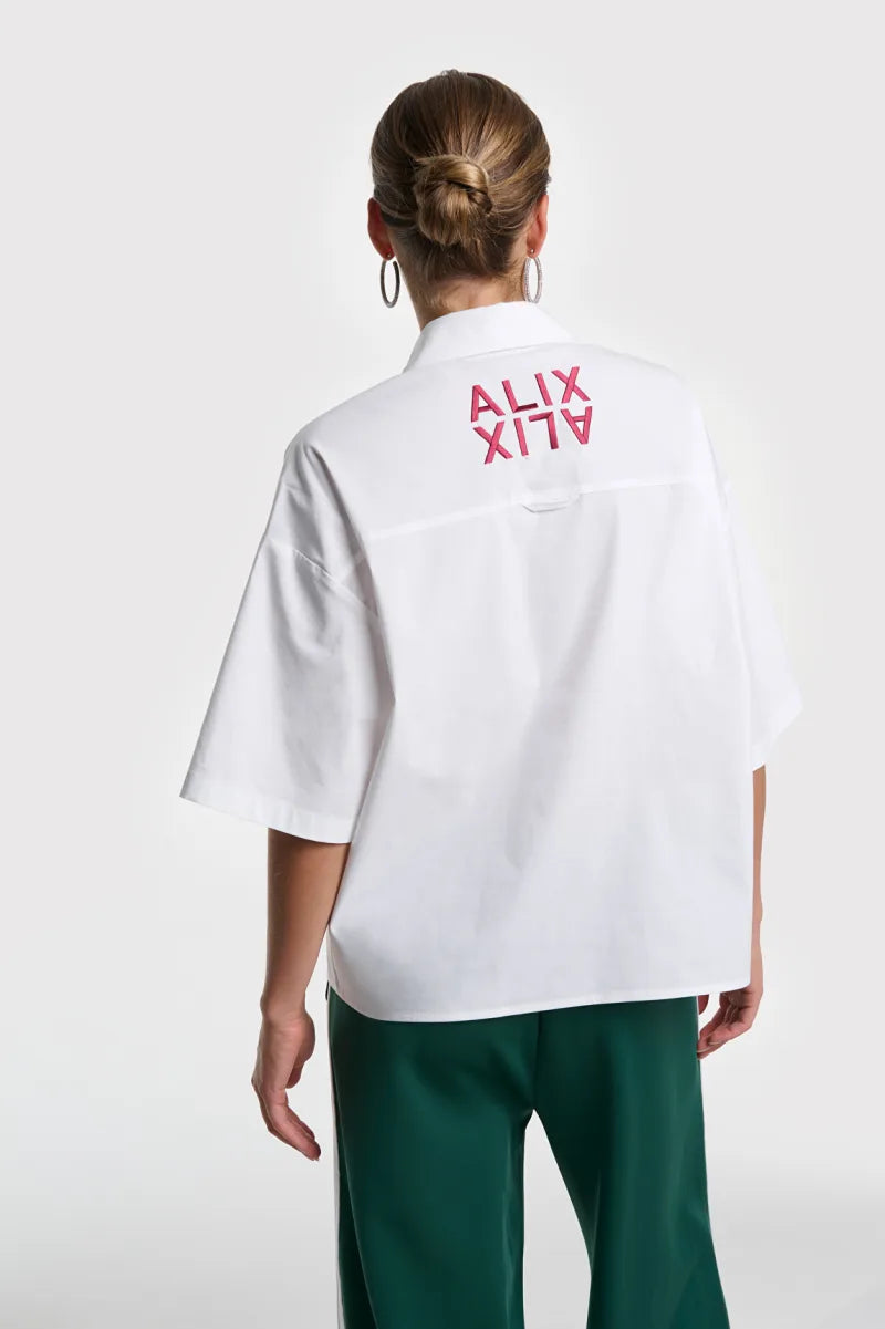 Shortsleeve Blouse van ALIX The Label, kleur Soft White