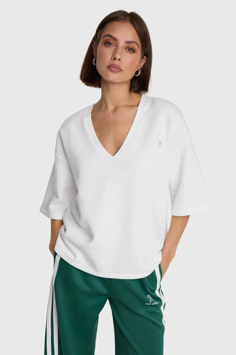 Shortsleeve Sweater van ALIX The Label, kleur Soft White