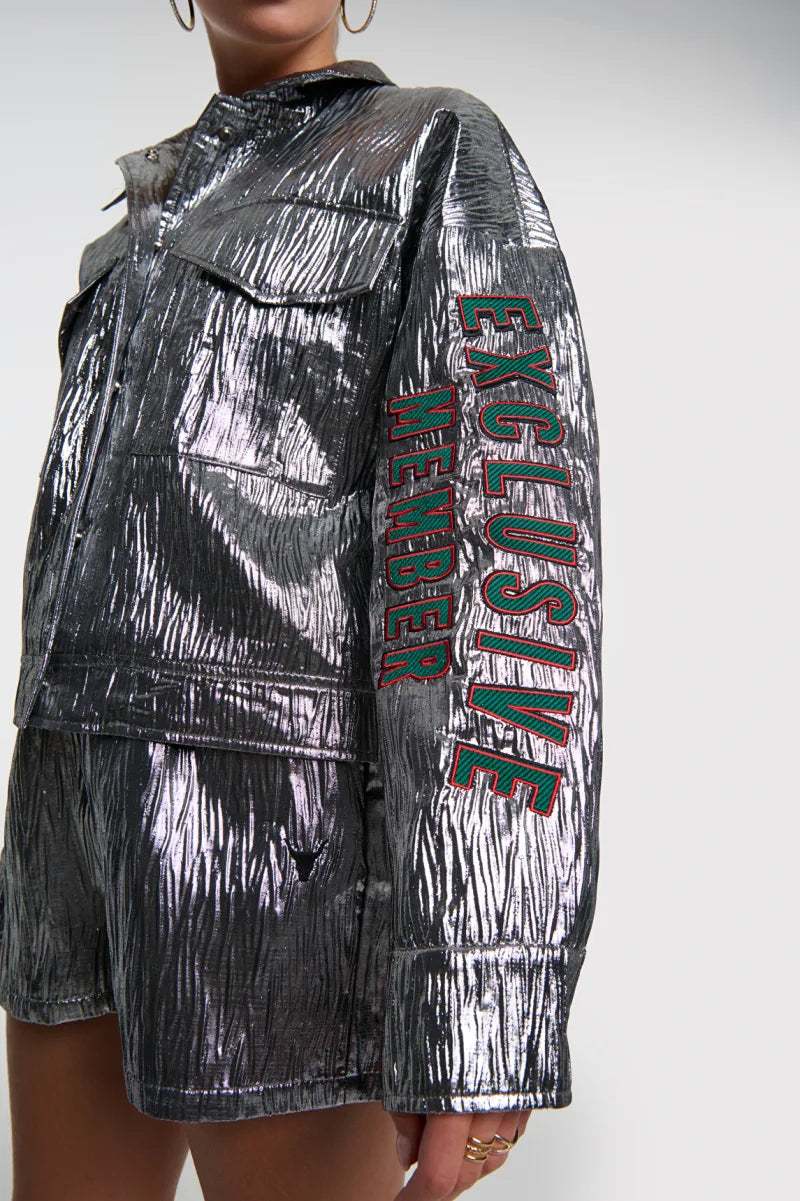 Silver Artwork Jacket van ALIX The Label, kleur Silver