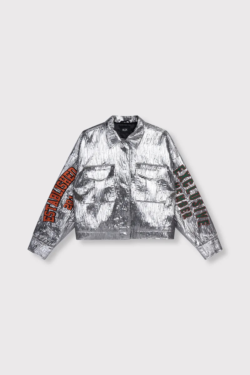 Silver Artwork Jacket van ALIX The Label, kleur Silver