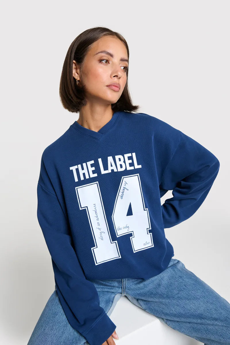 Sports Sweater van ALIX The Label, kleur Navy