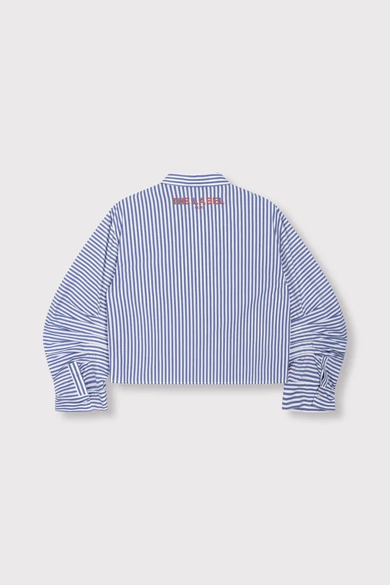 Striped Blouse van ALIX The Label, kleur Royal Blue