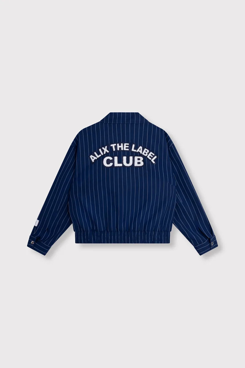 Striped Bomber van ALIX The Label, kleur Night Blue