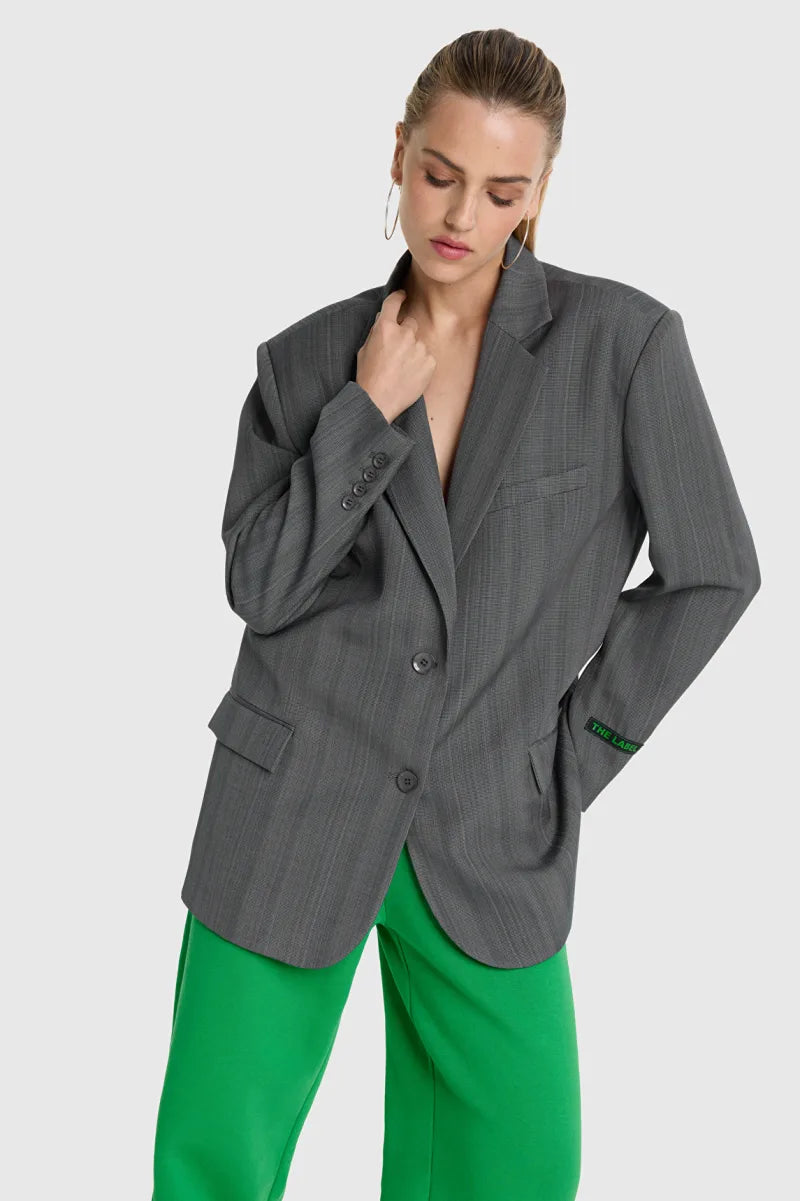 Structured Blazer van ALIX The Label, kleur Medium Grey