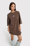 T-Shirt Dress van ALIX The Label, kleur Brown