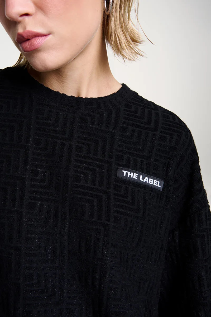 Terry Sweater van ALIX The Label, kleur Black