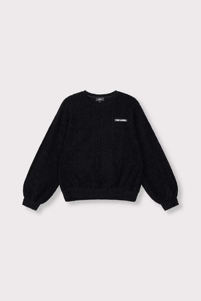 Terry Sweater van ALIX The Label, kleur Black