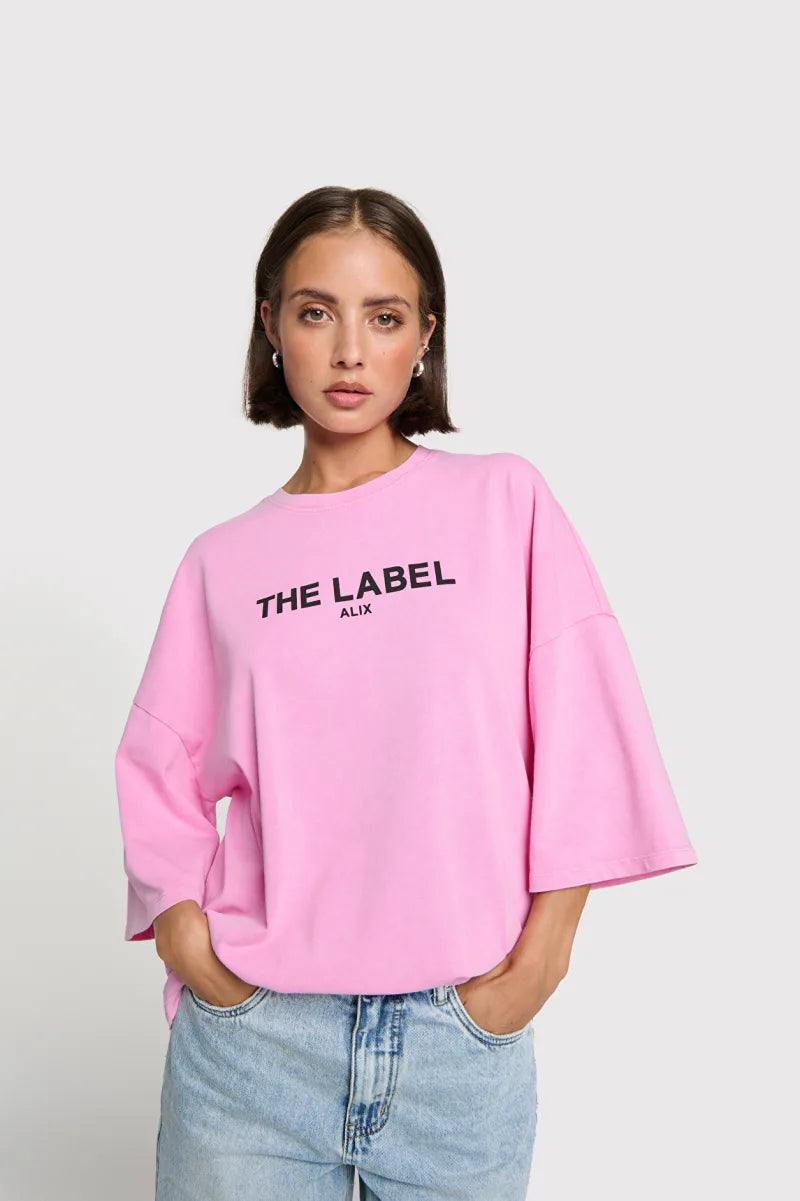 The Label T-Shirt van ALIX The Label, kleur Soft Pink