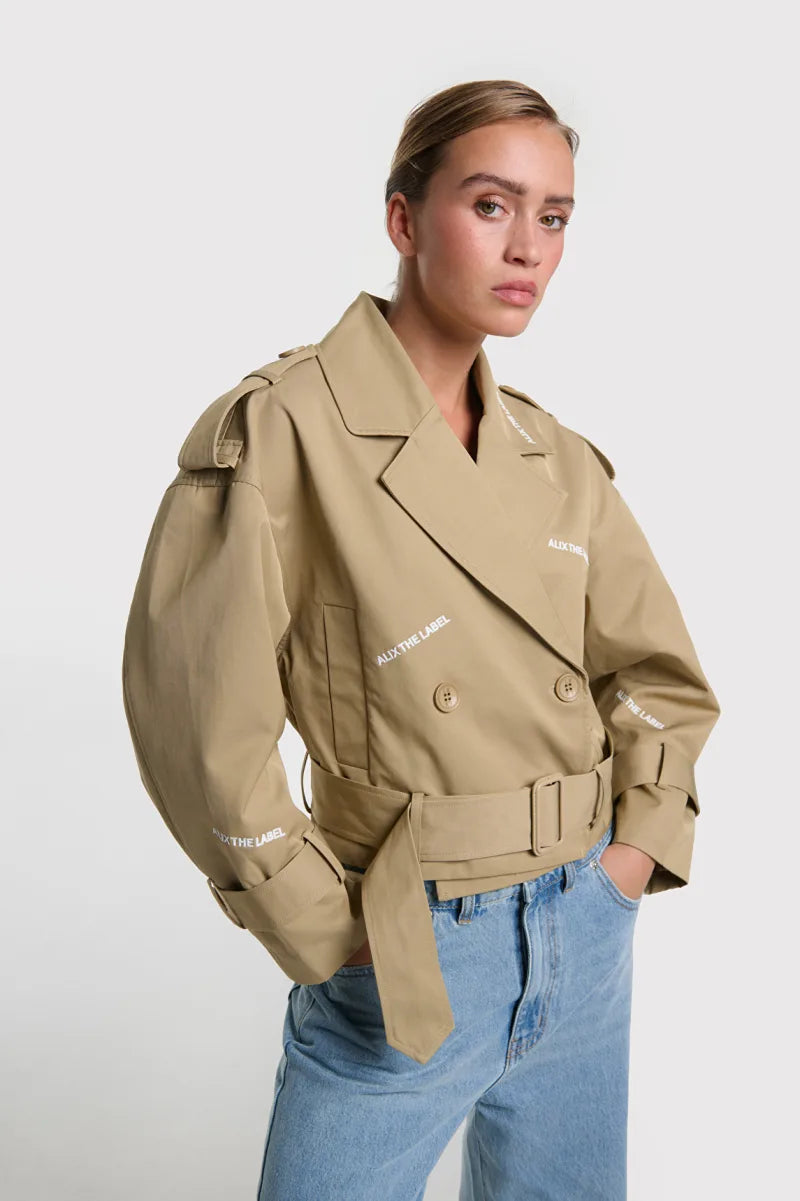 Trench Coat van ALIX The Label, kleur Camel