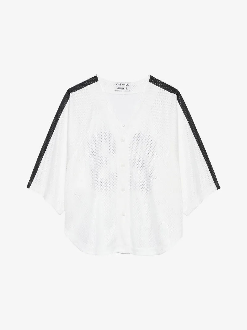 Baseball Jersey van Catwalk Junkie, kleur Off White