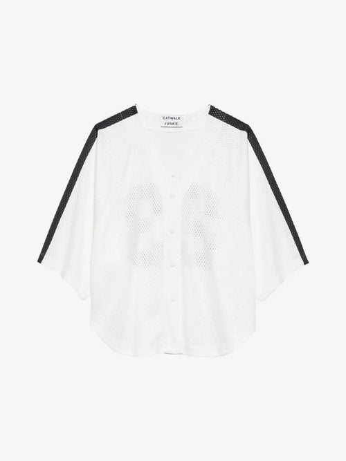 Baseball Jersey van Catwalk Junkie, kleur Off White
