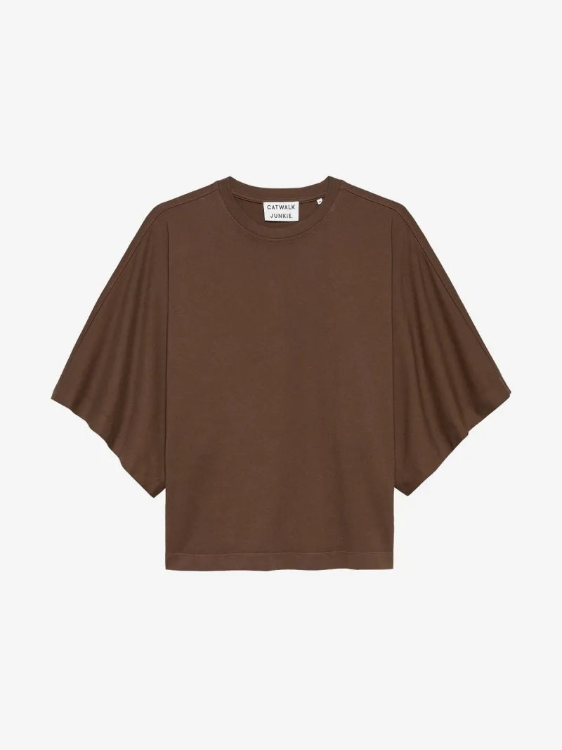 Batsleeve Tshirt van Catwalk Junkie, kleur Rocky Road