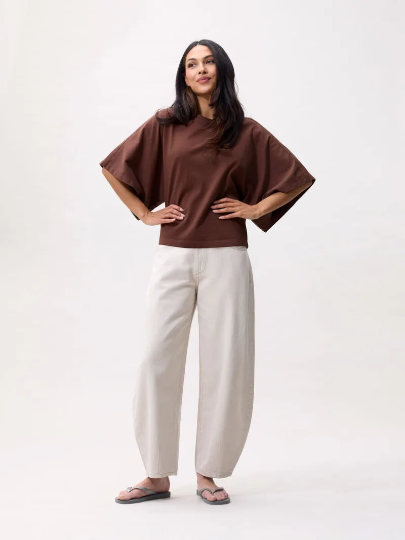 Batsleeve Tshirt van Catwalk Junkie, kleur Rocky Road