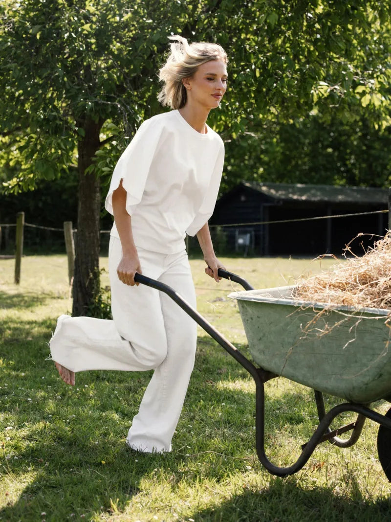 Batsleeve Tshirt van Catwalk Junkie, kleur Off White