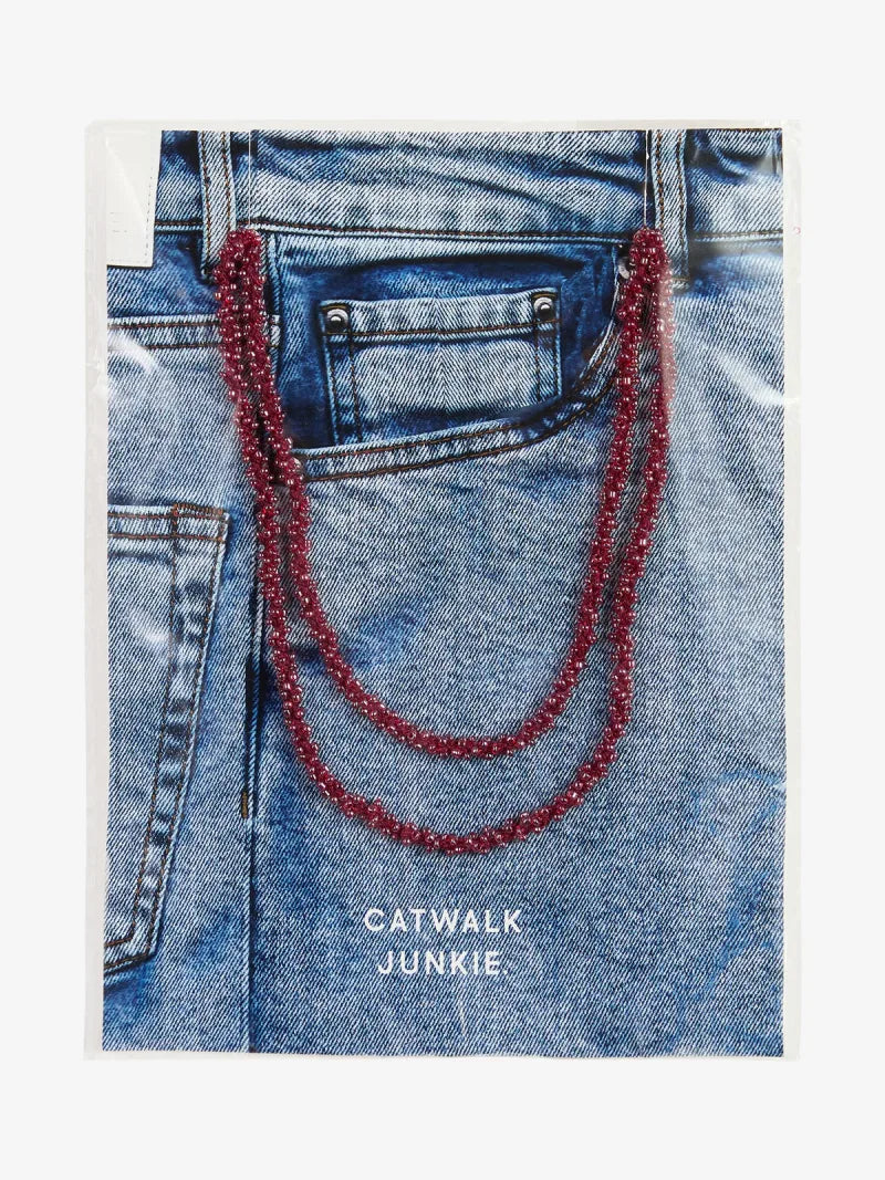 Beaded Cord van Catwalk Junkie, kleur Berry