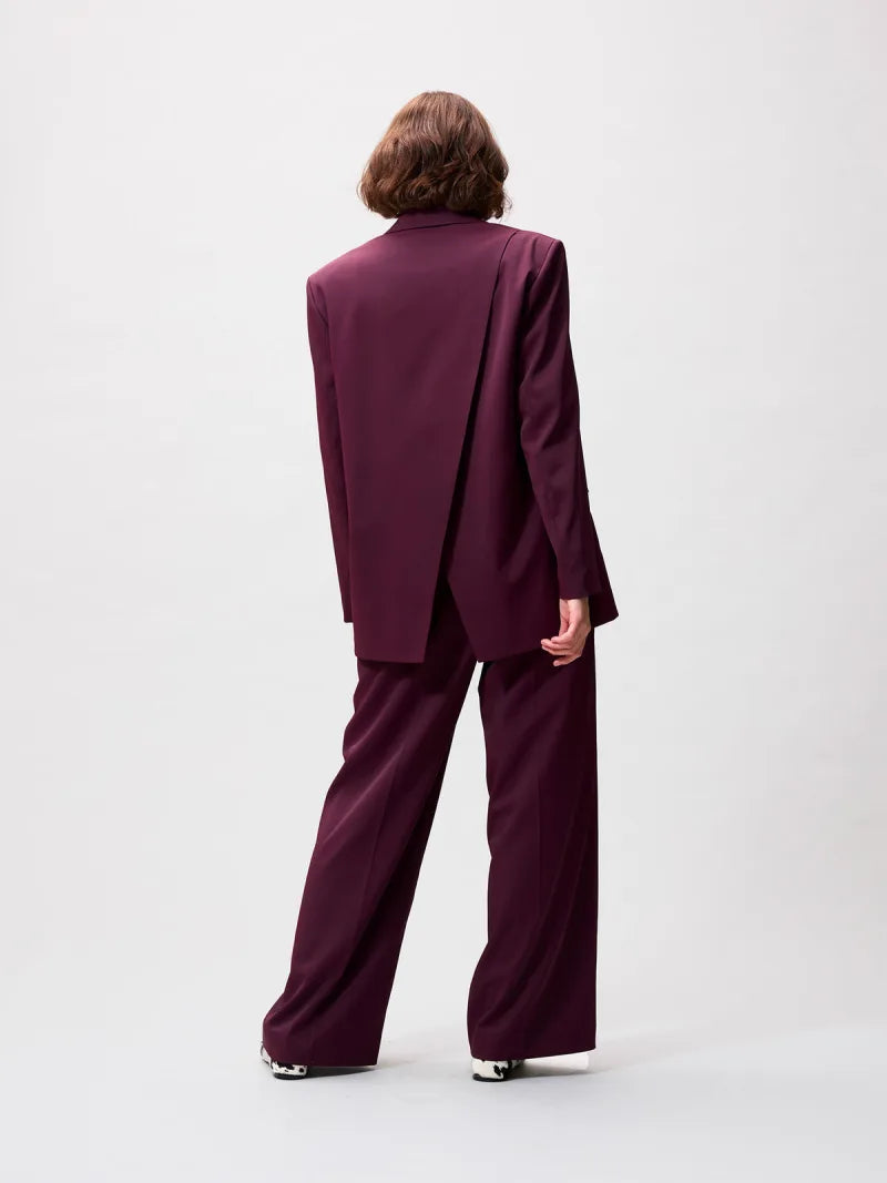 Blazer With Back Detail van Catwalk Junkie, kleur Winetasting