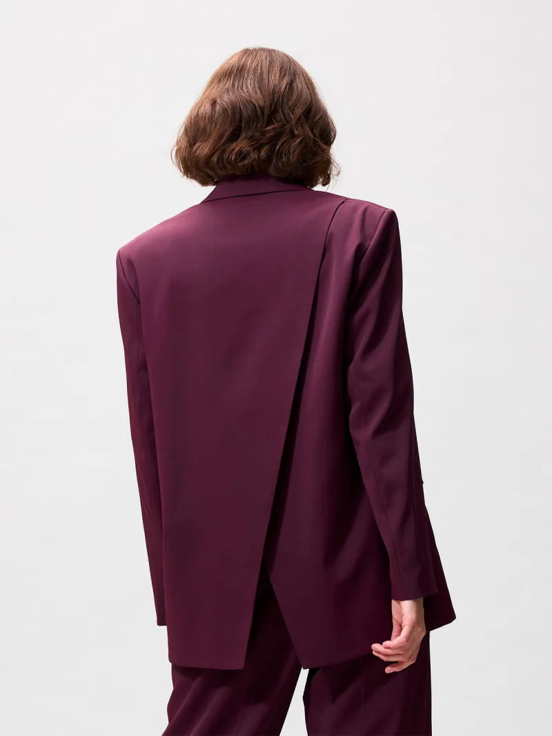Blazer With Back Detail van Catwalk Junkie, kleur Winetasting