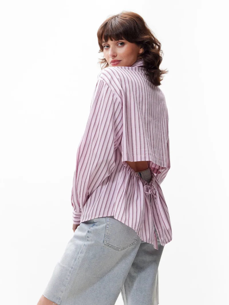 Blouse With Open Back van Catwalk Junkie, kleur Pink Lady