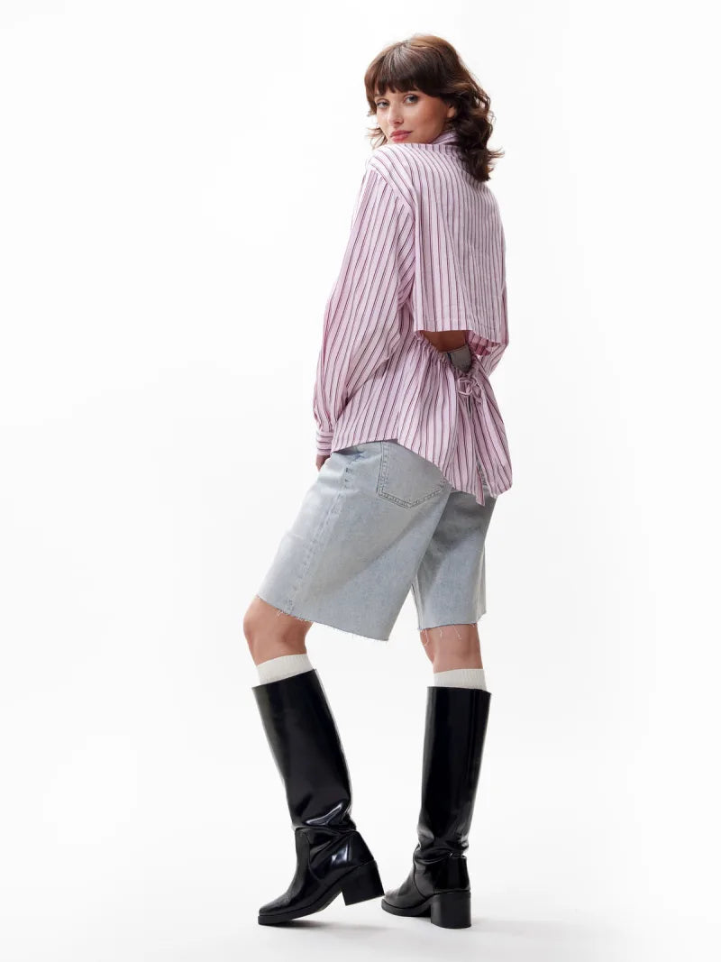 Blouse With Open Back van Catwalk Junkie, kleur Pink Lady