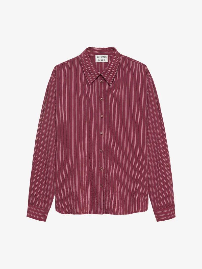 Blouse With Open Back van Catwalk Junkie, kleur Berry