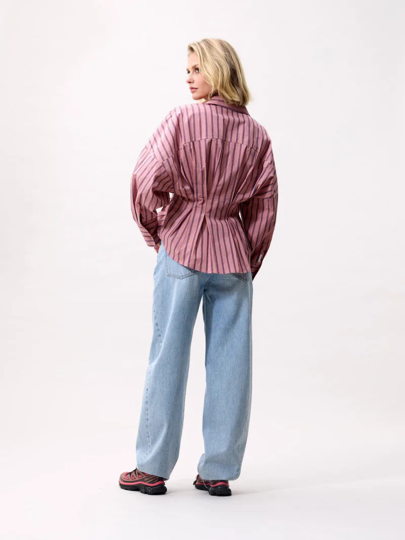 Blouse With Waist Pleats van Catwalk Junkie, kleur Pink Sky