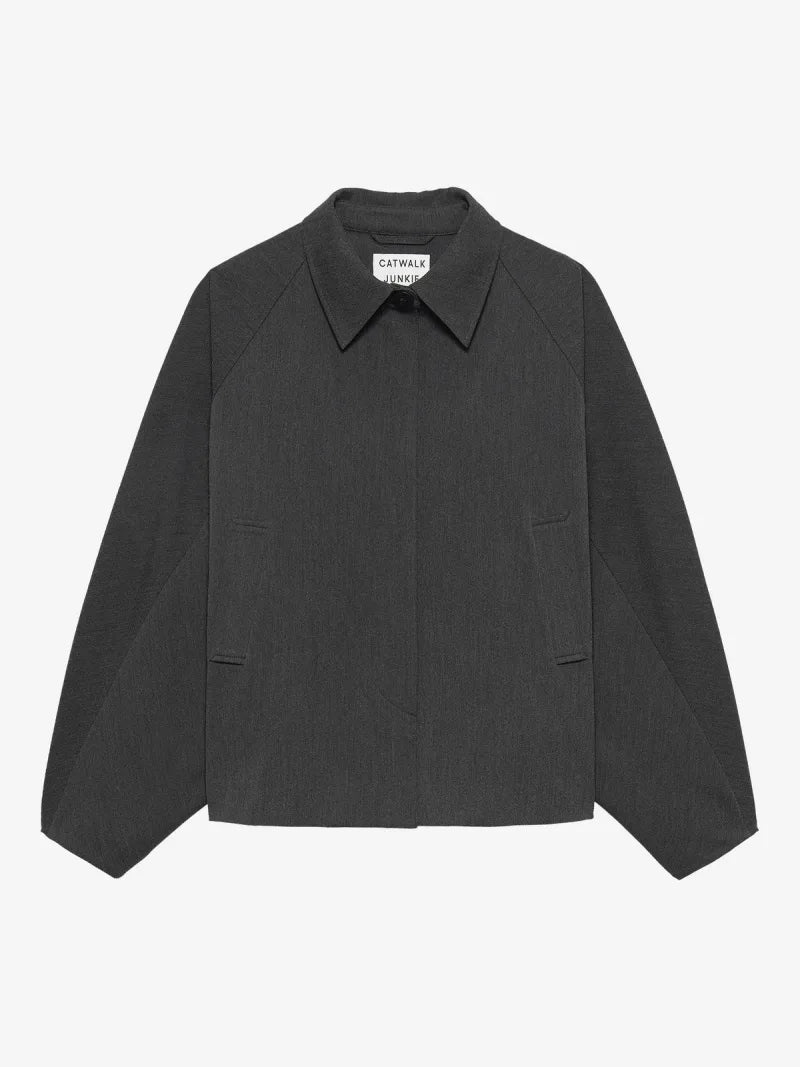 Cape Jacket van Catwalk Junkie, kleur Dark Grey Melange