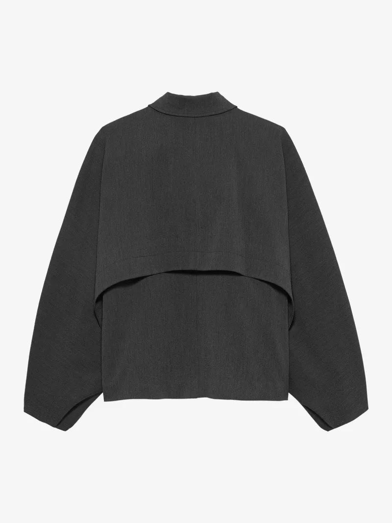 Cape Jacket van Catwalk Junkie, kleur Dark Grey Melange