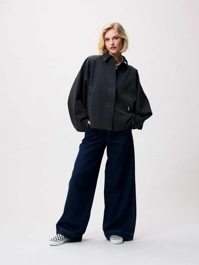 Cape Jacket van Catwalk Junkie, kleur Dark Grey Melange