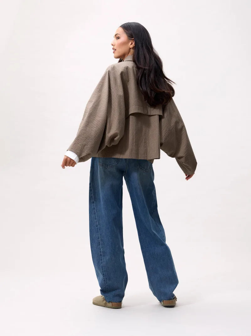 Check Cape Jacket van Catwalk Junkie, kleur Mountain View