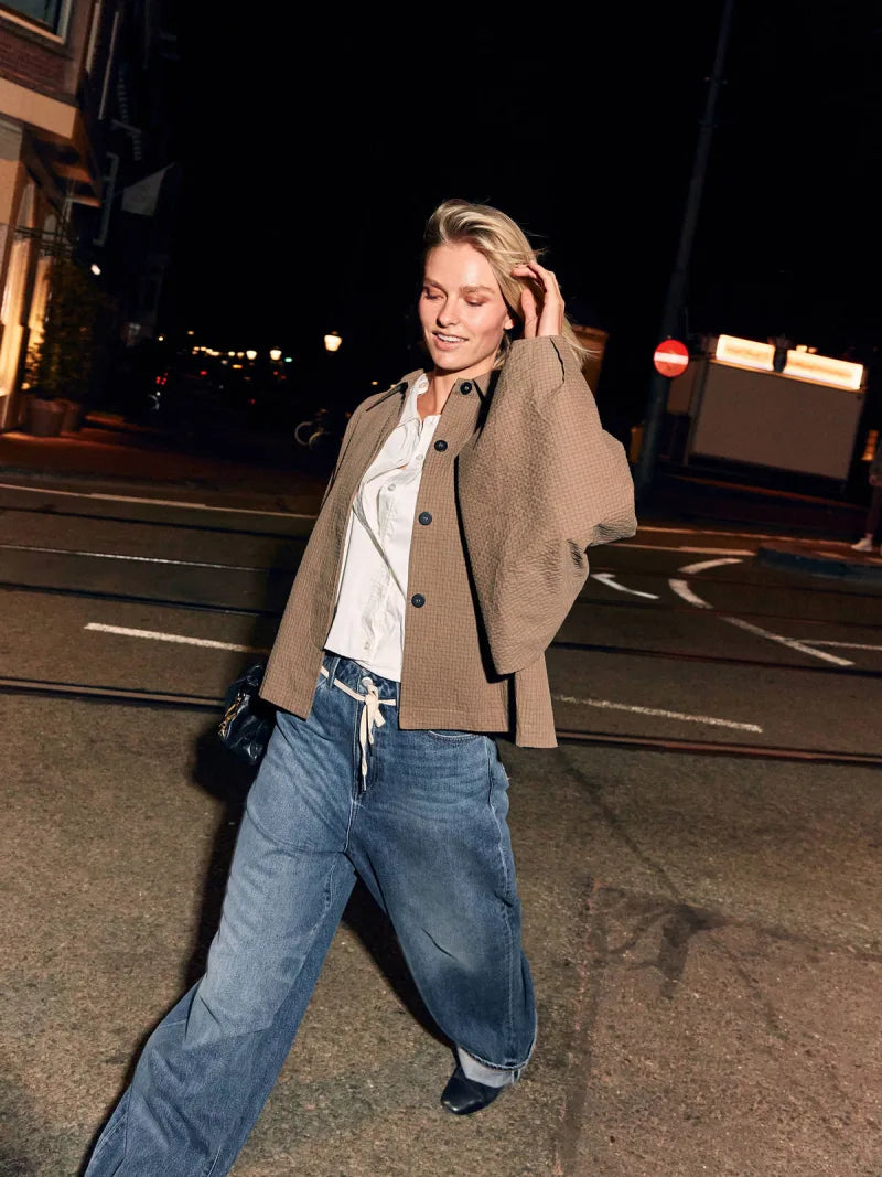 Check Cape Jacket van Catwalk Junkie, kleur Mountain View