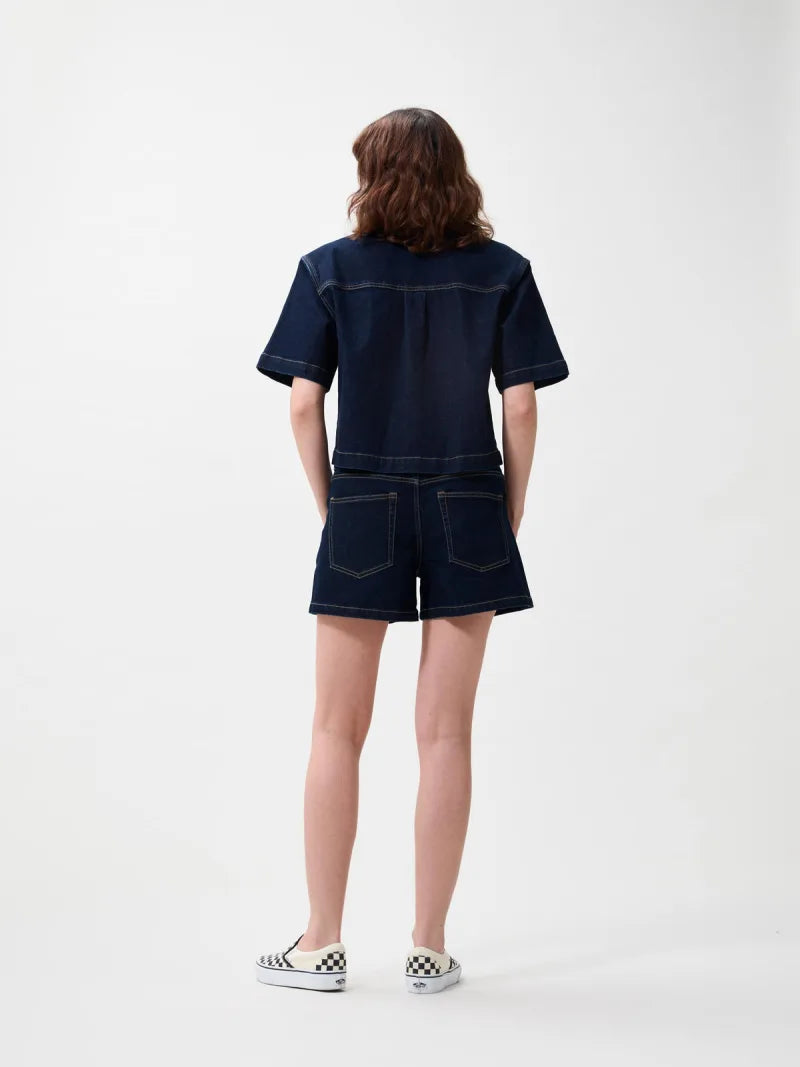 Denim Shorts With Elastic Waistband van Catwalk Junkie, kleur Dark Blue