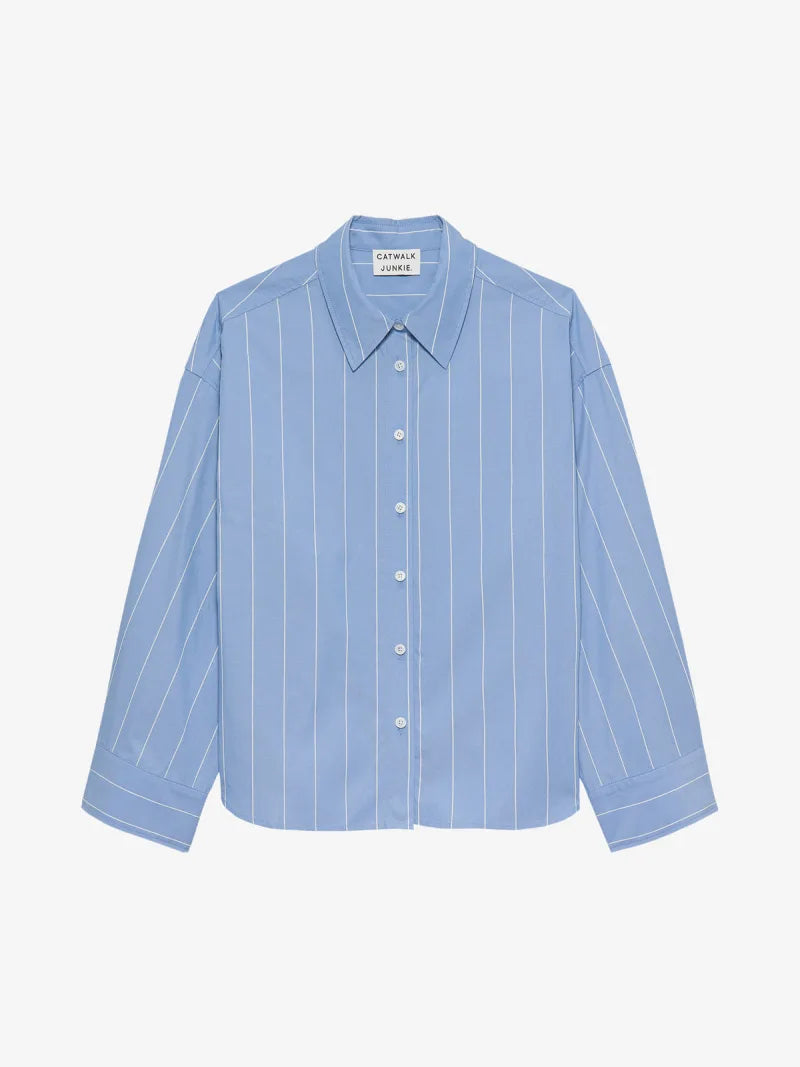 Double Placket Blouse van Catwalk Junkie, kleur Riviera
